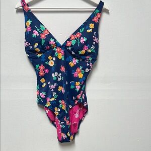 Vera Bradley Navy/pink Floral One Piece size 14